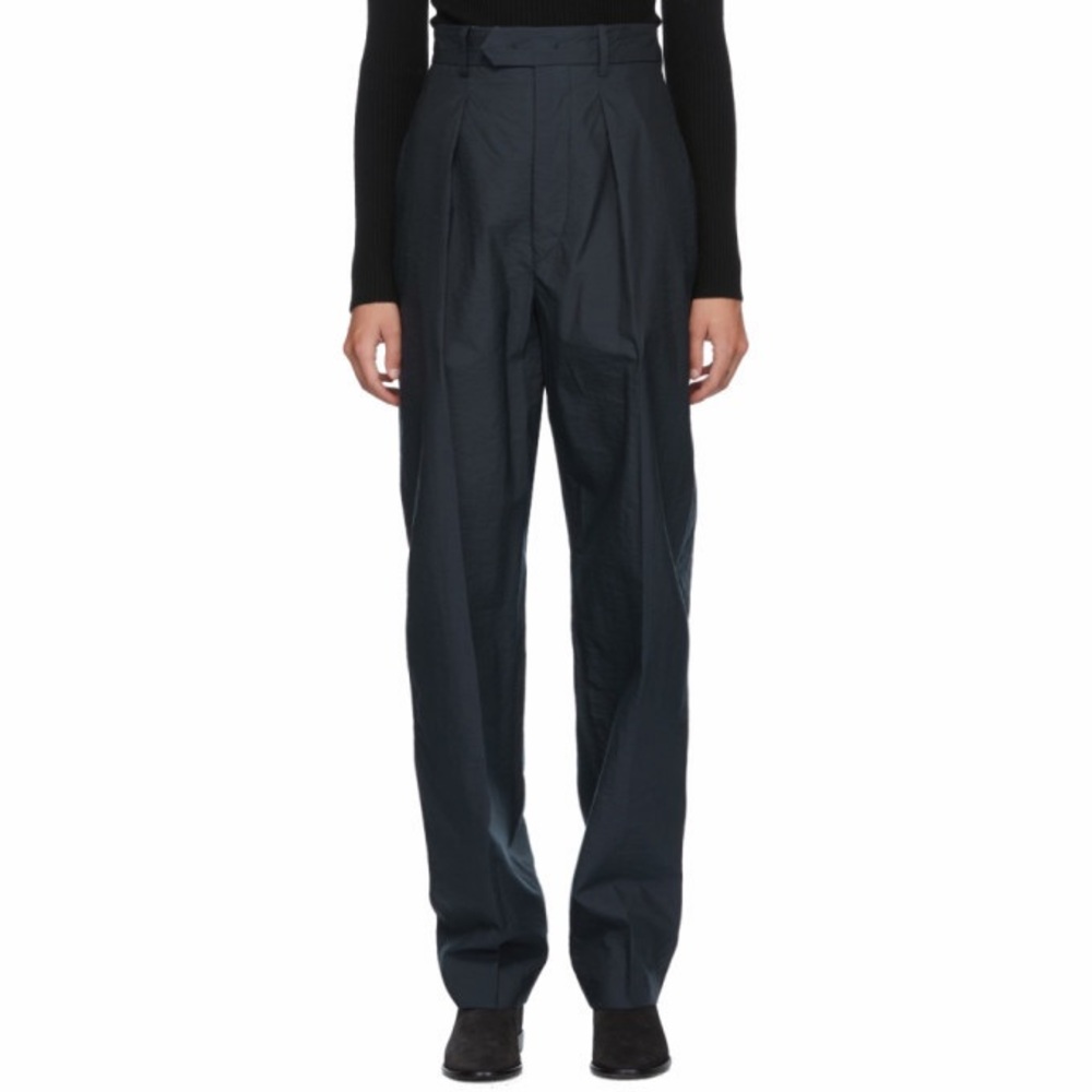 Isabel Marant Navy High Waist Pleated Tailored Pants EU 34 NEW